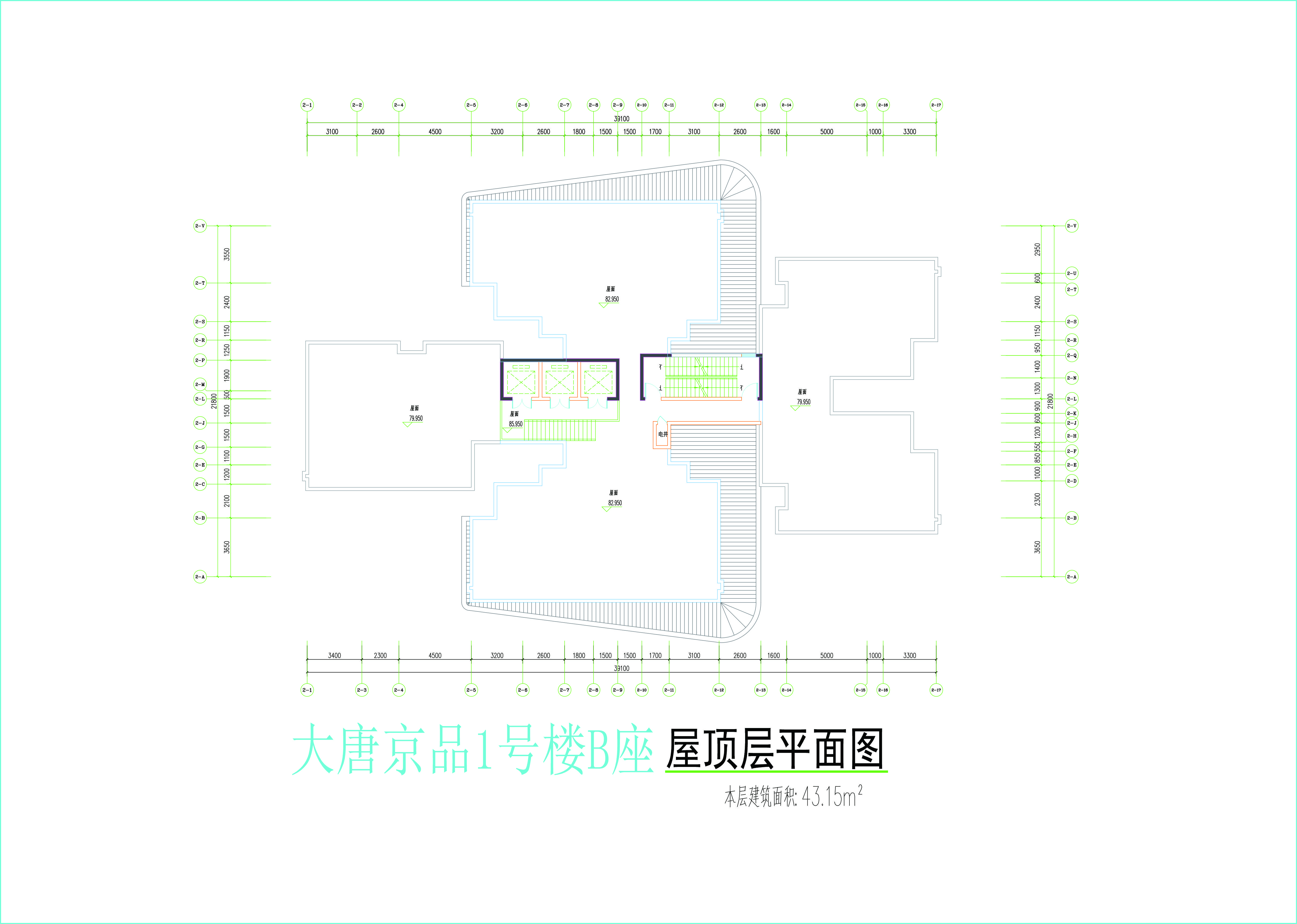 1號(hào)樓B座屋頂層平面圖.jpg