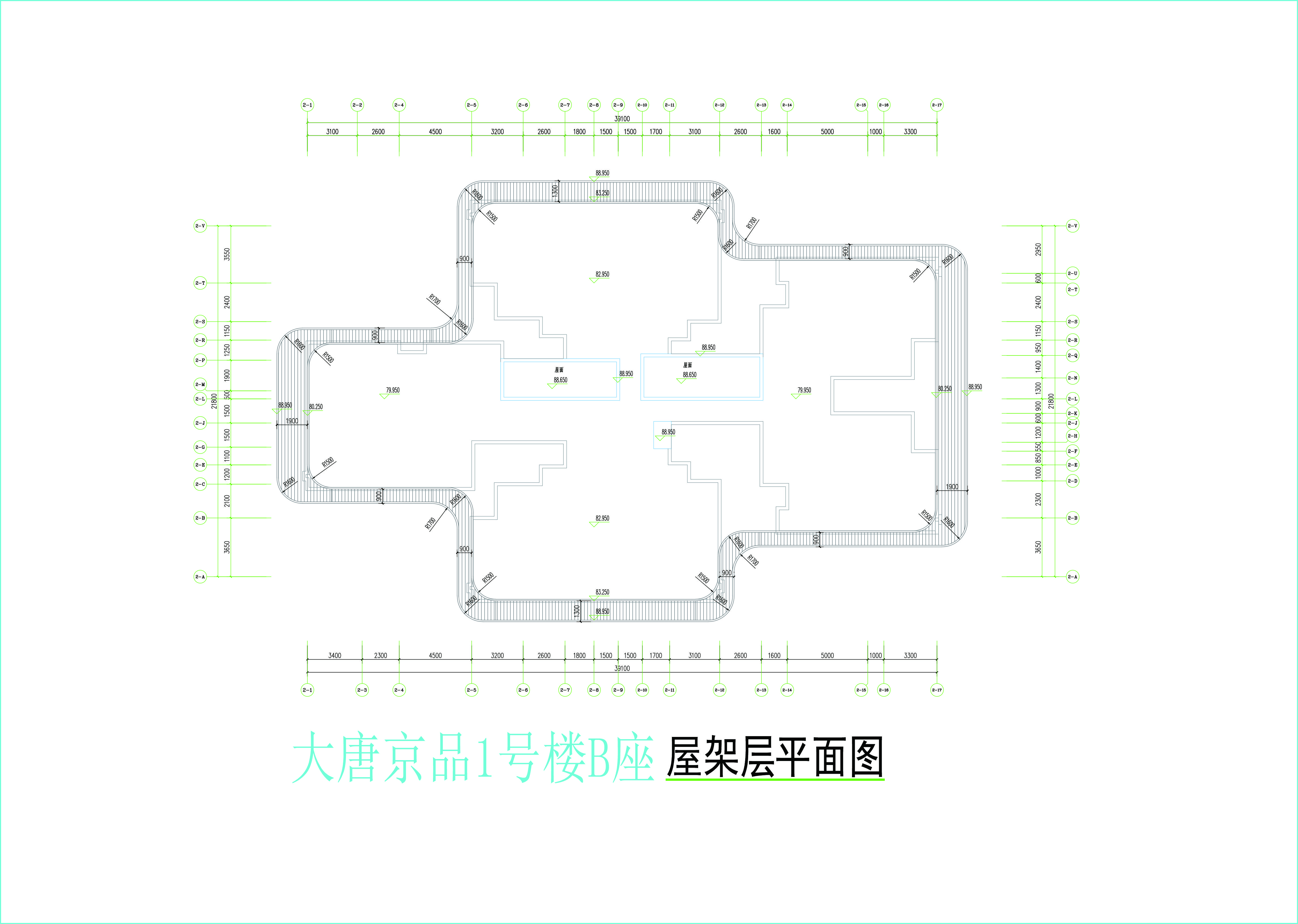 1號(hào)樓B座屋架層平面圖.jpg