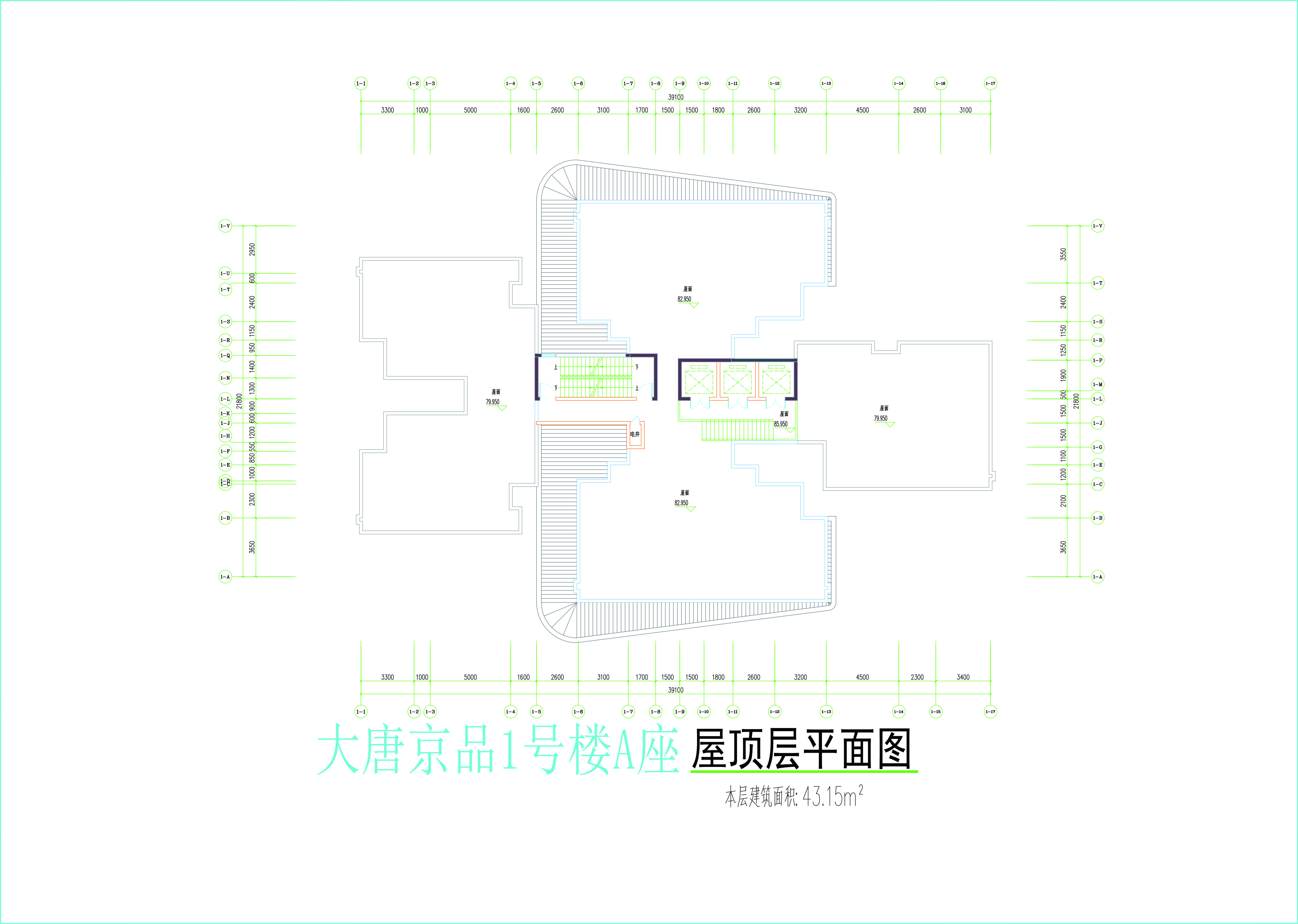 1號(hào)樓A座屋頂層平面圖.jpg