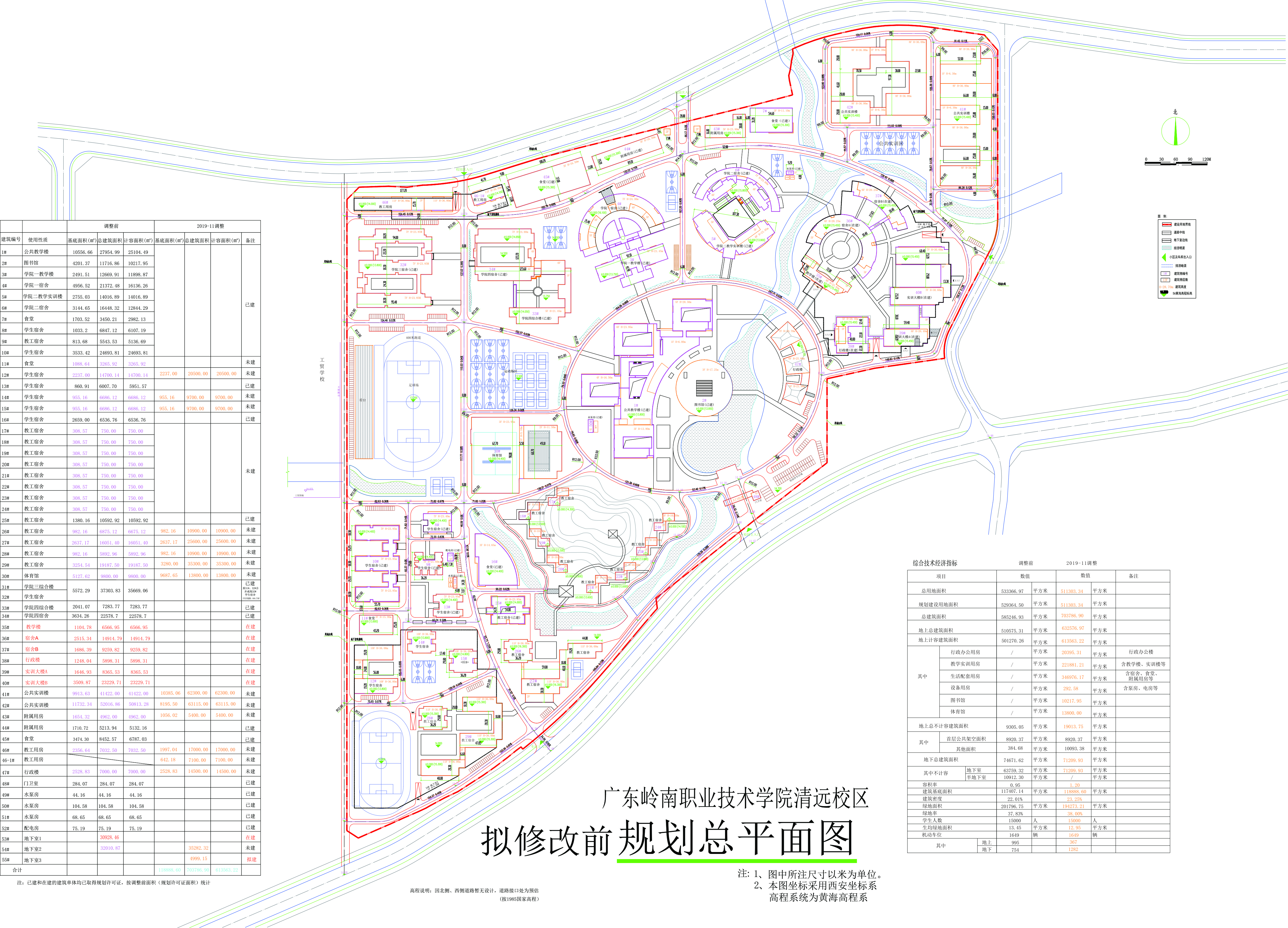 嶺南職業(yè)技術(shù)學院清遠校區(qū)總平面圖 （擬修改前）.jpg