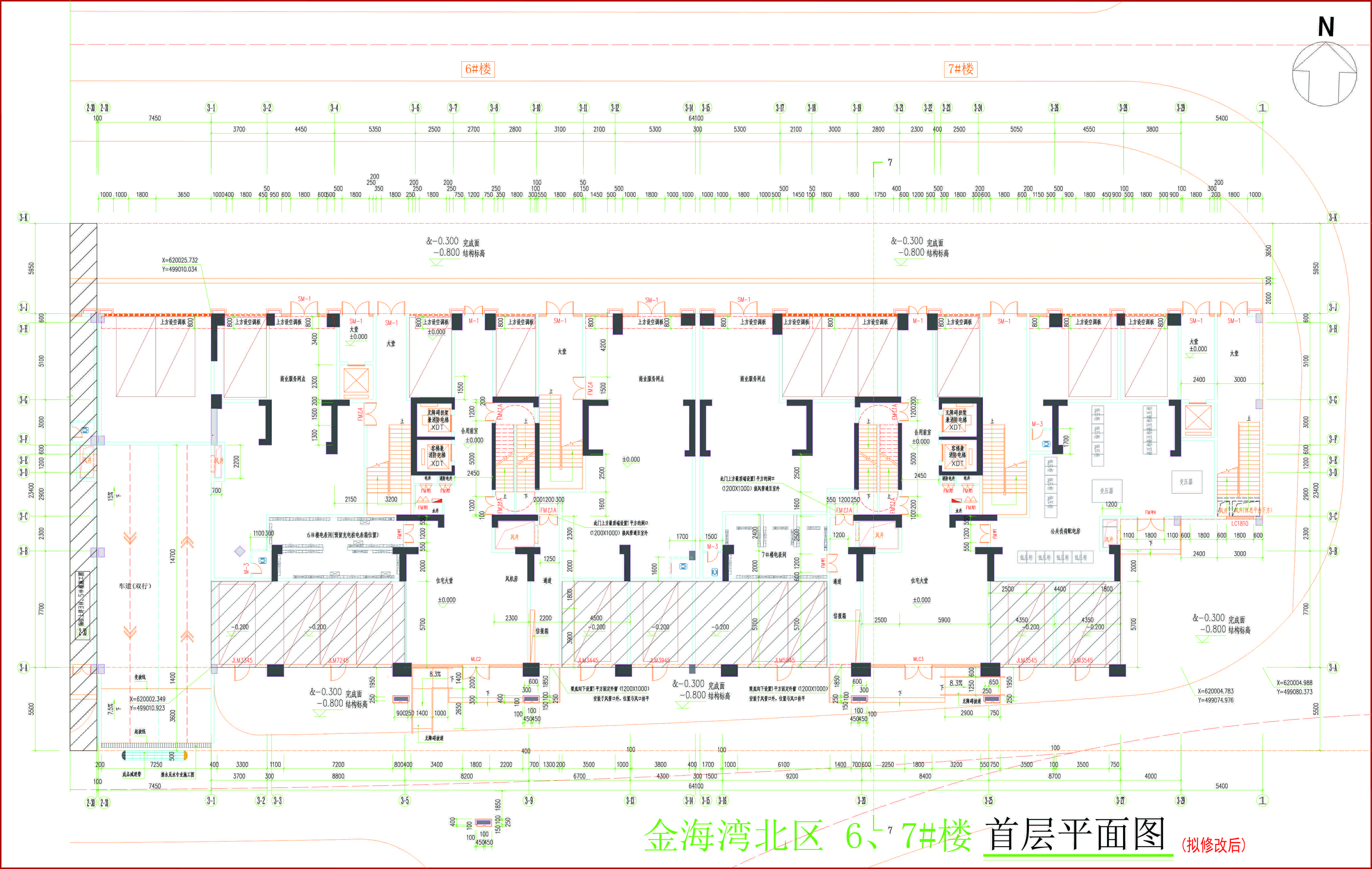 金海灣北區(qū)6、7#樓首層平面圖（擬修改后）.jpg