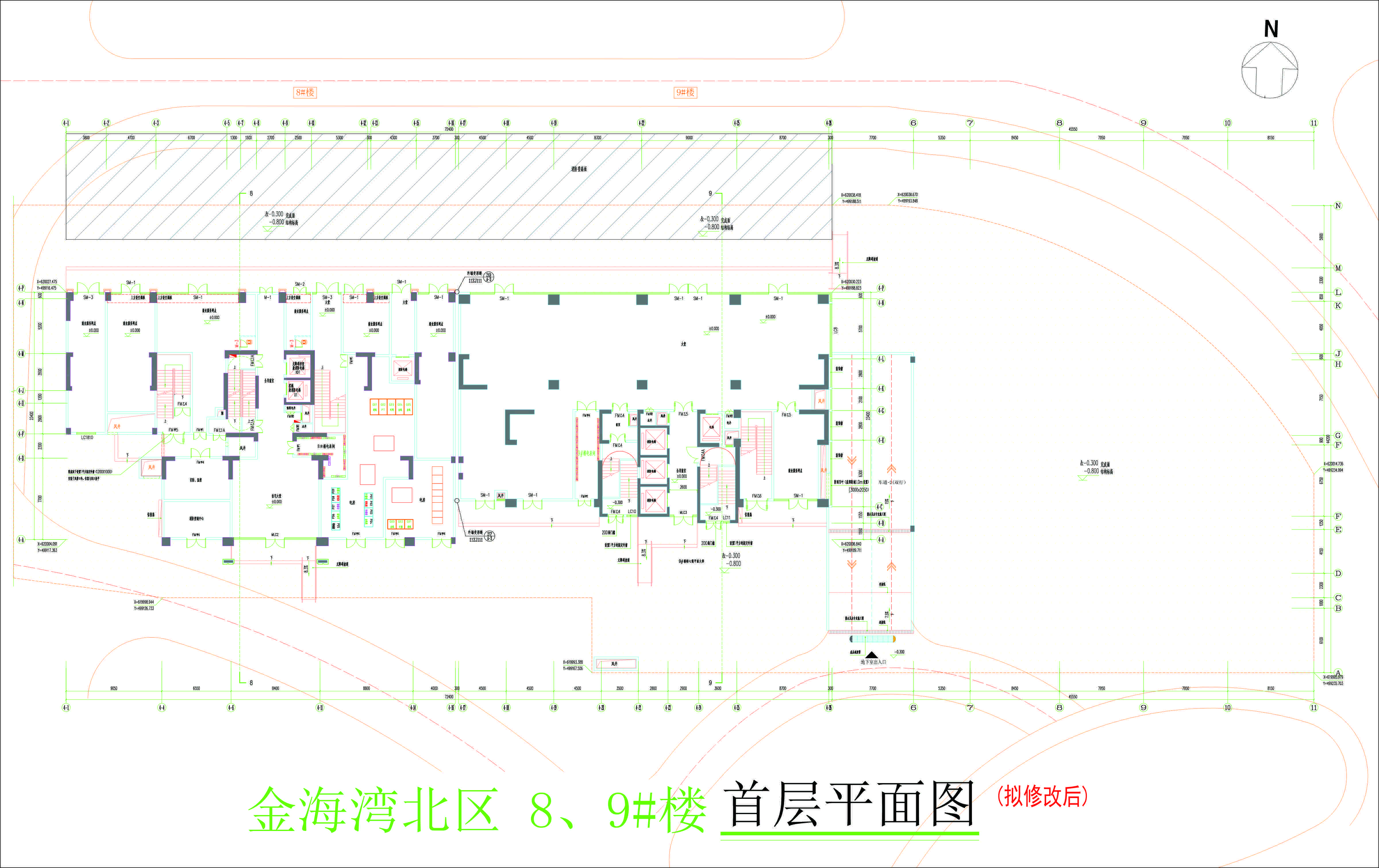 金海灣北區(qū)8、9#樓首層平面圖（擬修改后）.jpg