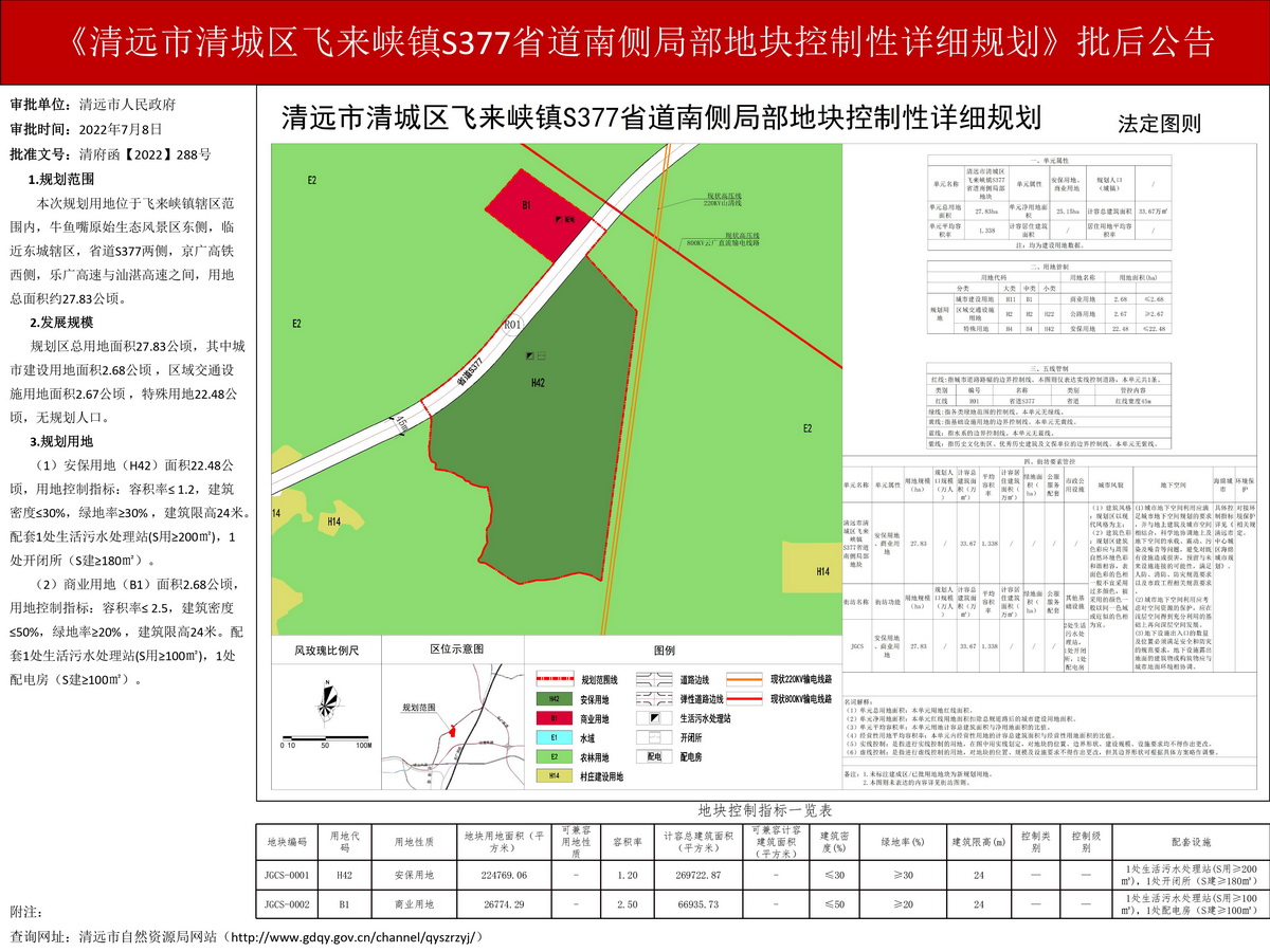 《清遠(yuǎn)市清城區(qū)飛來峽鎮(zhèn)S377省道南側(cè)局部地塊控制性詳細(xì)規(guī)劃》批后公告--s.jpg