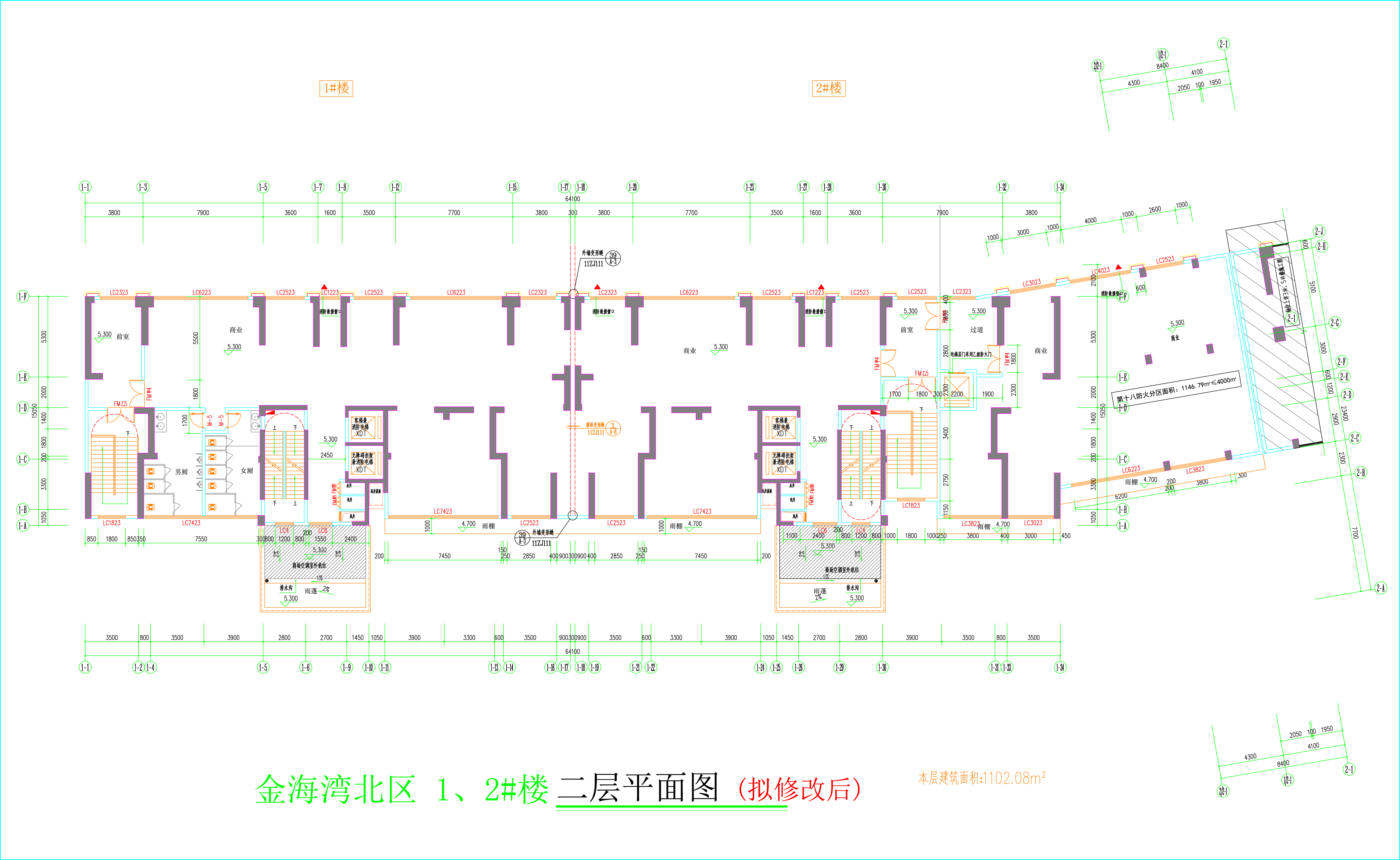 金海灣北區(qū)1、2#樓_二層平面圖（擬修改后）.jpg