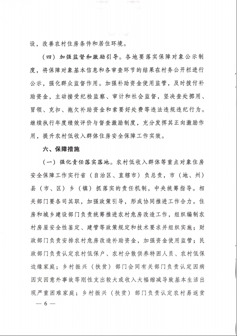 住房和城鄉(xiāng)建設(shè)部 財政部 民政部 國家鄉(xiāng)村振興局 關(guān)于做好農(nóng)村低收入群體等重點對象住房安全保障工作的實施意見6.jpeg