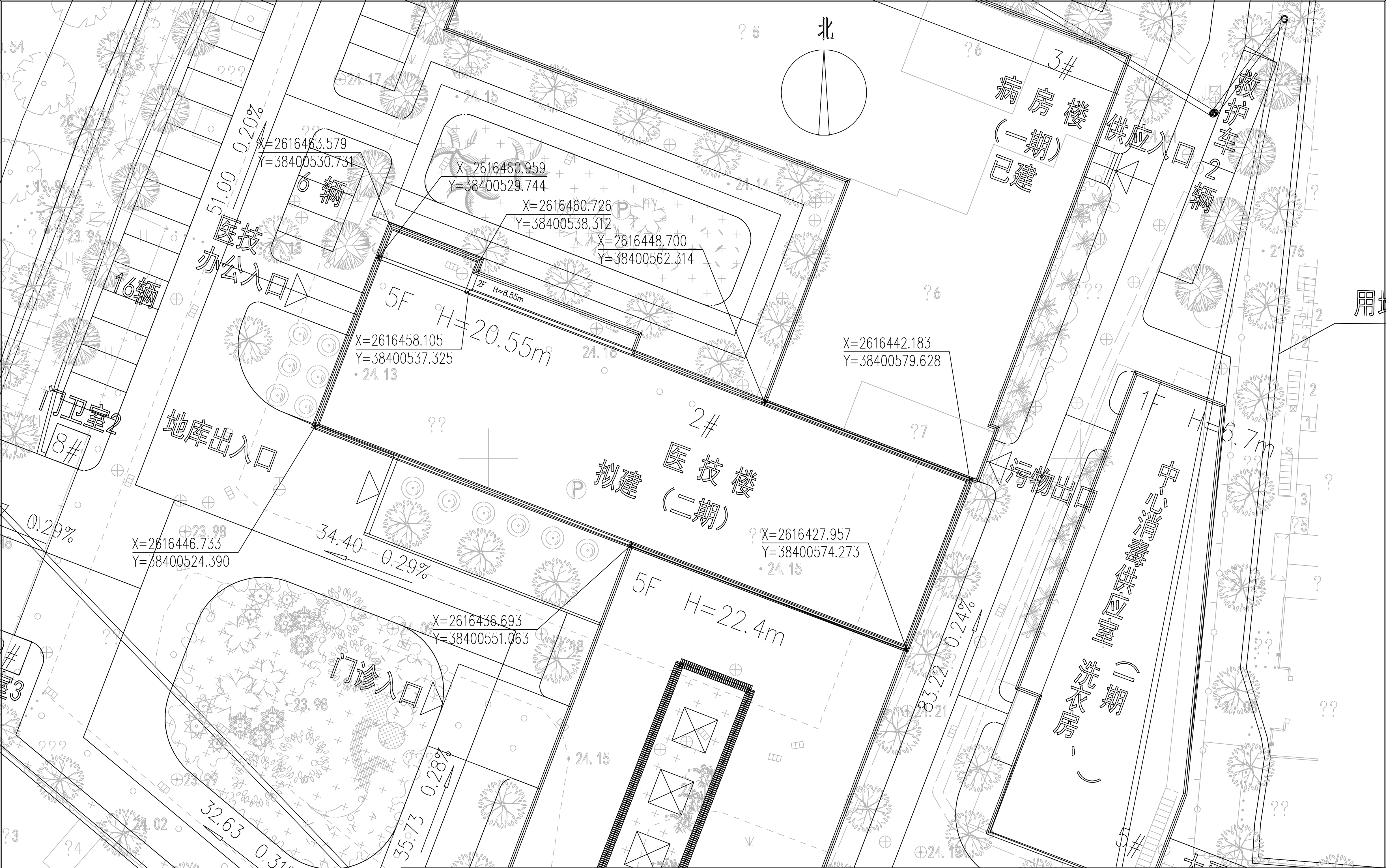 清遠市清城區(qū)橫荷社區(qū)衛(wèi)生服務中心二期擴建工程2#醫(yī)技樓-總平面圖（局部）.jpg