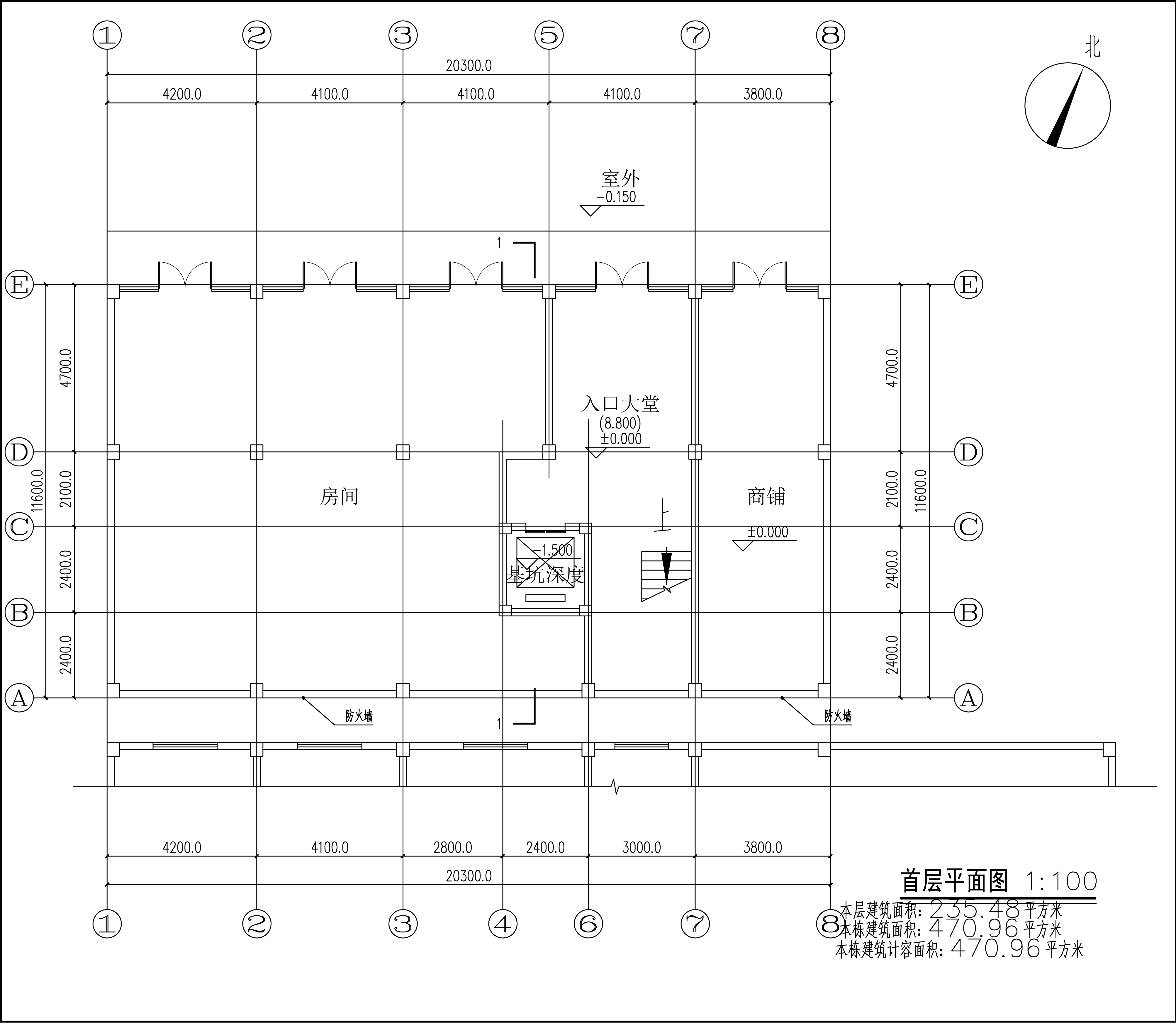 馮宅住宅樓項(xiàng)目-t3-Model首層平面圖.jpg