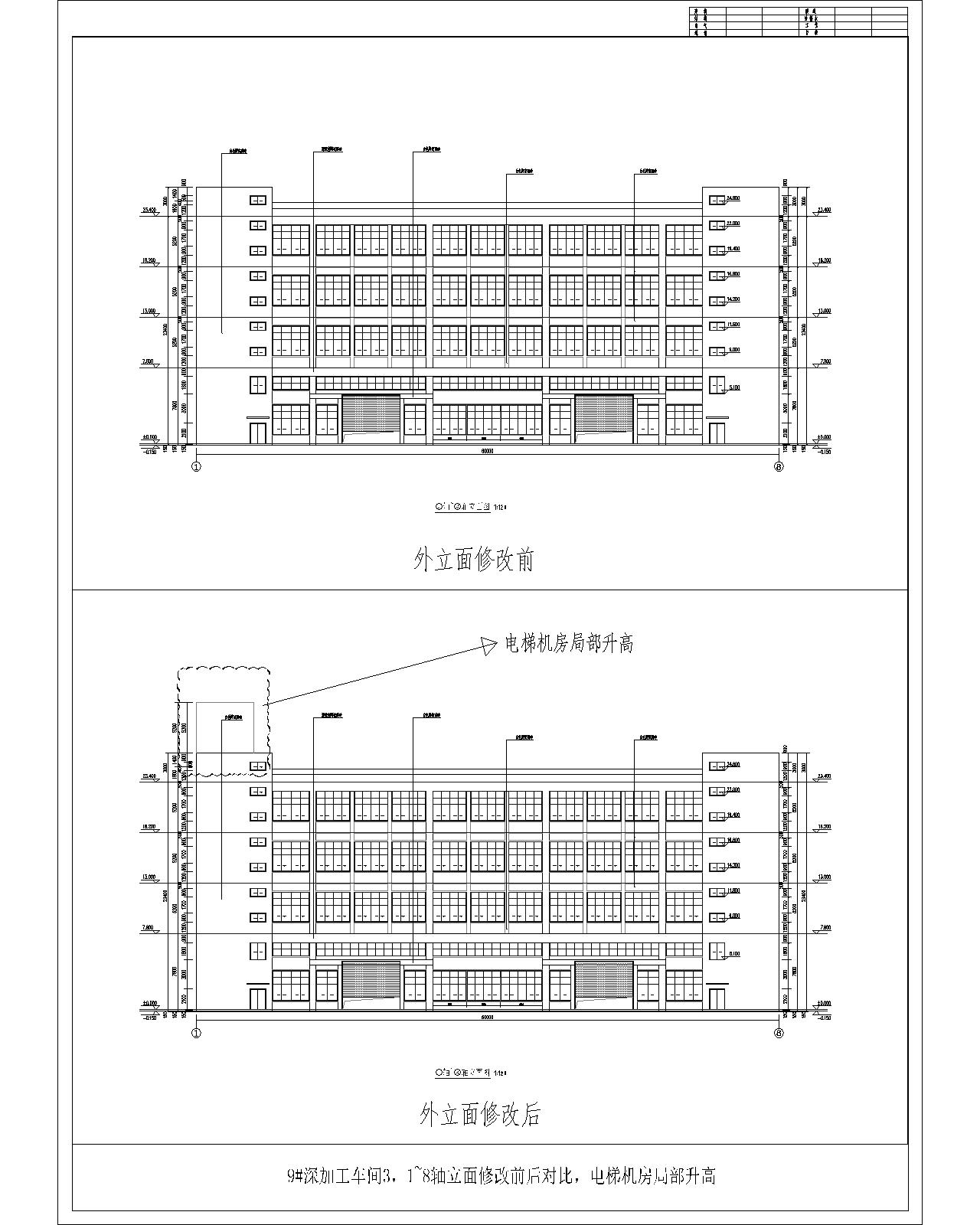 9#、1~8軸立面外立面修改前后對比（電梯機房局部升高）.jpg